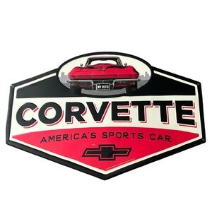 Corvette Vintage Metal Garage Sign